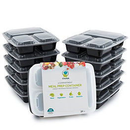 Chefoh 10-Pack 1 Compartment Meal Prep Containers with Lids - 28 oz