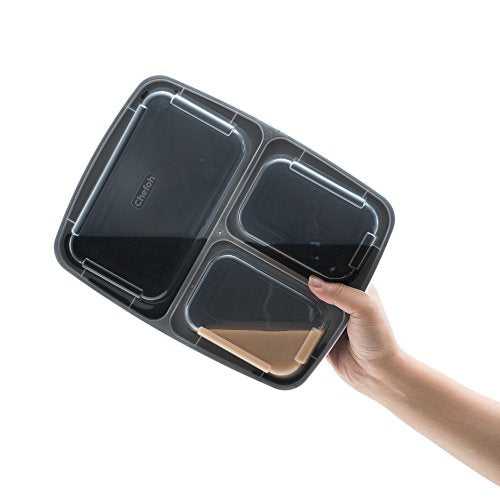 32 oz Meal Prep / Food Storage Container, 3 Compartments