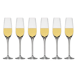 Chefoh Champagne Flutes Crystal Wine Glasses - Perfect for Wedding - Parties and Bar - Made From 100% Pure Glass Pack - 7 Oz - Set of 6